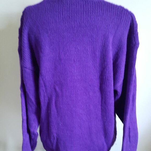 Vintage Purple Cable Knit Sweater - Picture 4 of 6